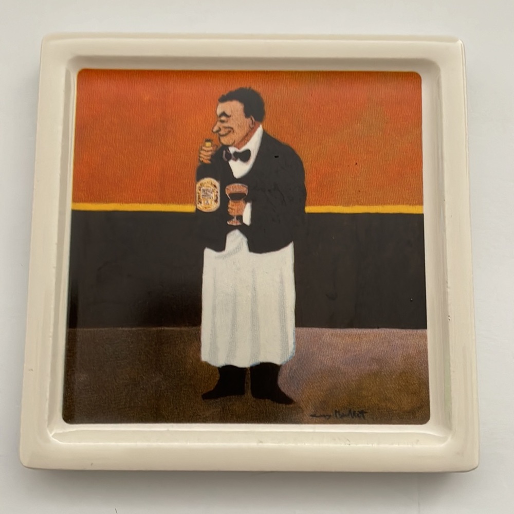 Set of four Guy Buffet ceramic coasters - Picture 3 of 7